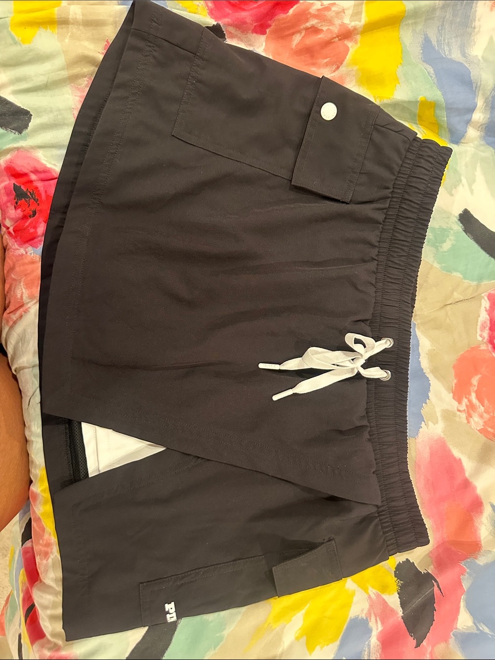 PINK Victoria's Secret Black Athletic Drawstring Skort